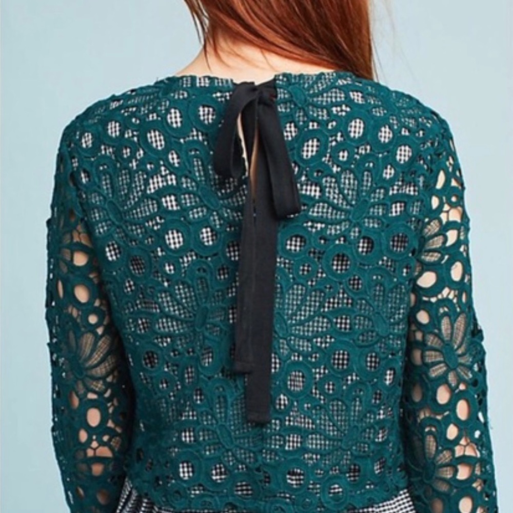 Anthropologie Maeve Lace Top Size Large Petite - Picture 3 of 4